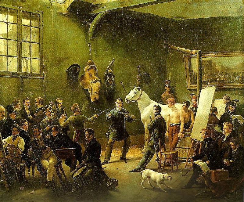 Horace Vernet l' atelier du peintre oil painting image